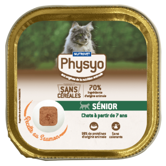 Terrine chat sénior au saumon