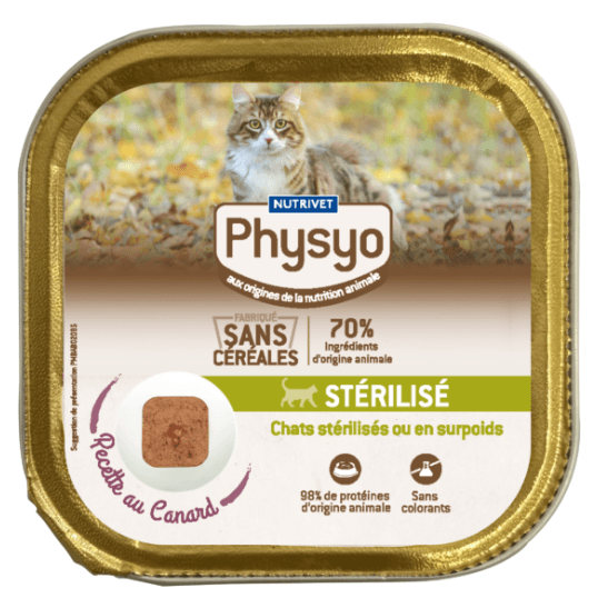 Terrine chat stérilisé au canard