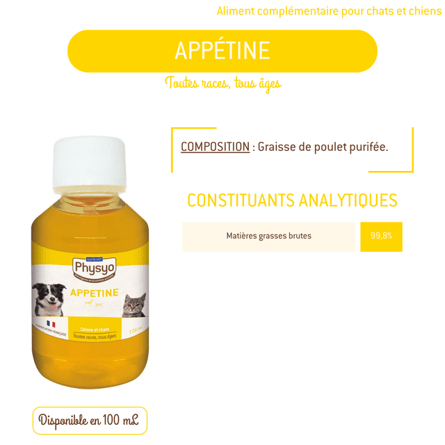 Appetine pour chiens et chats