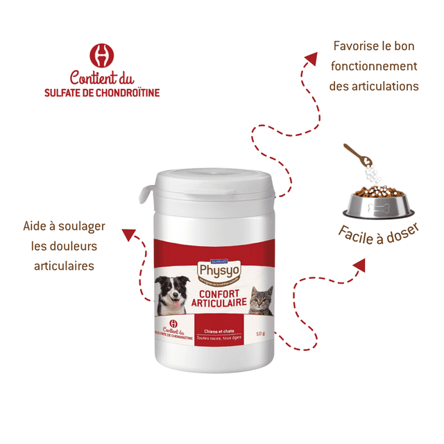 Confort articulaire en poudre pour chiens et chats