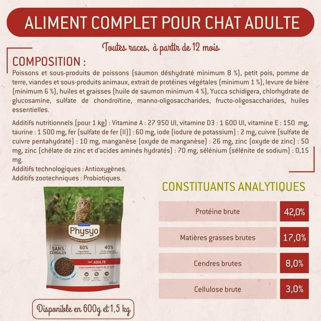 Croquettes chat adulte poisson