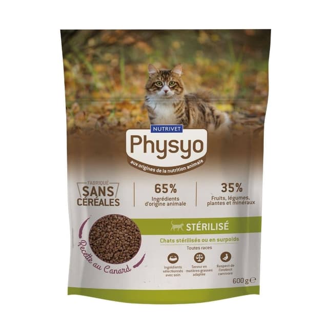 Croquettes chat stérilisé canard