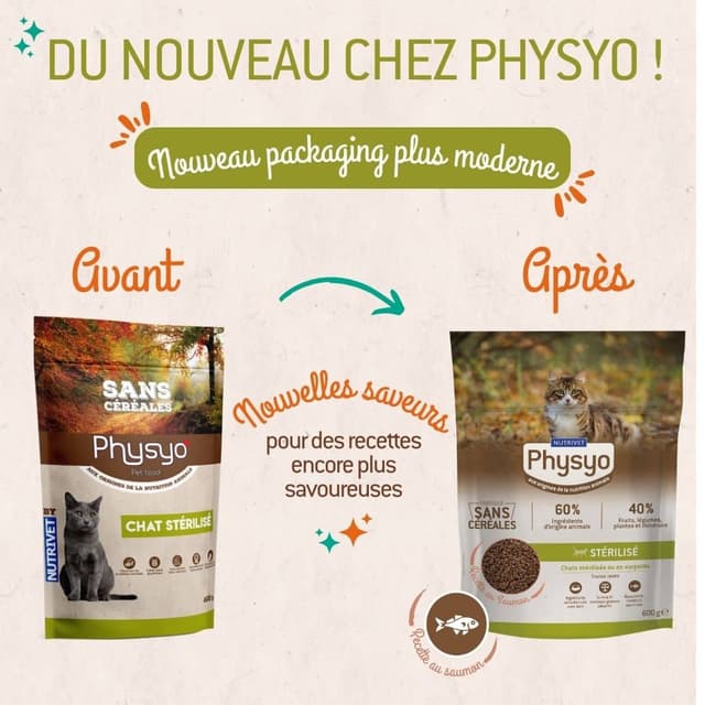 Croquettes chat stérilisé saumon