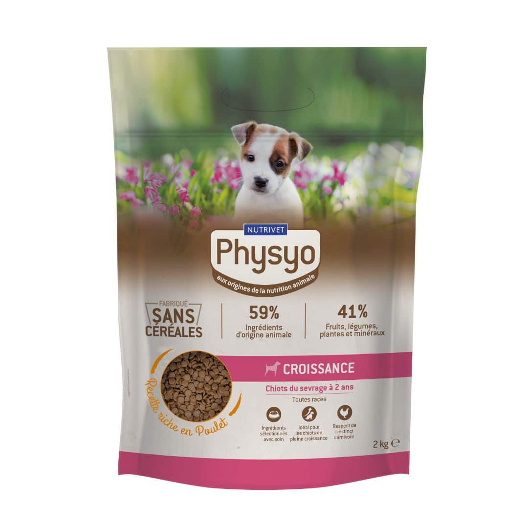 Croquettes chien croissance 2 kg