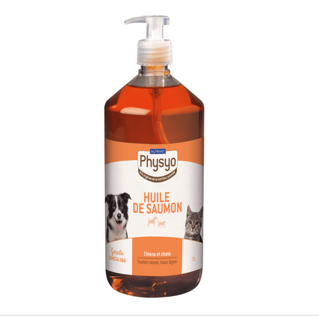 Huile de saumon pour chiens et chats