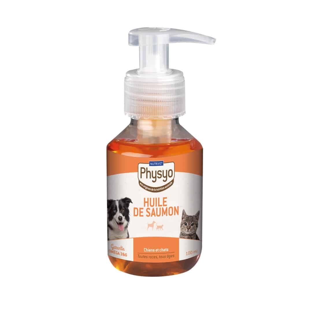 Huile de saumon pour chiens et chats