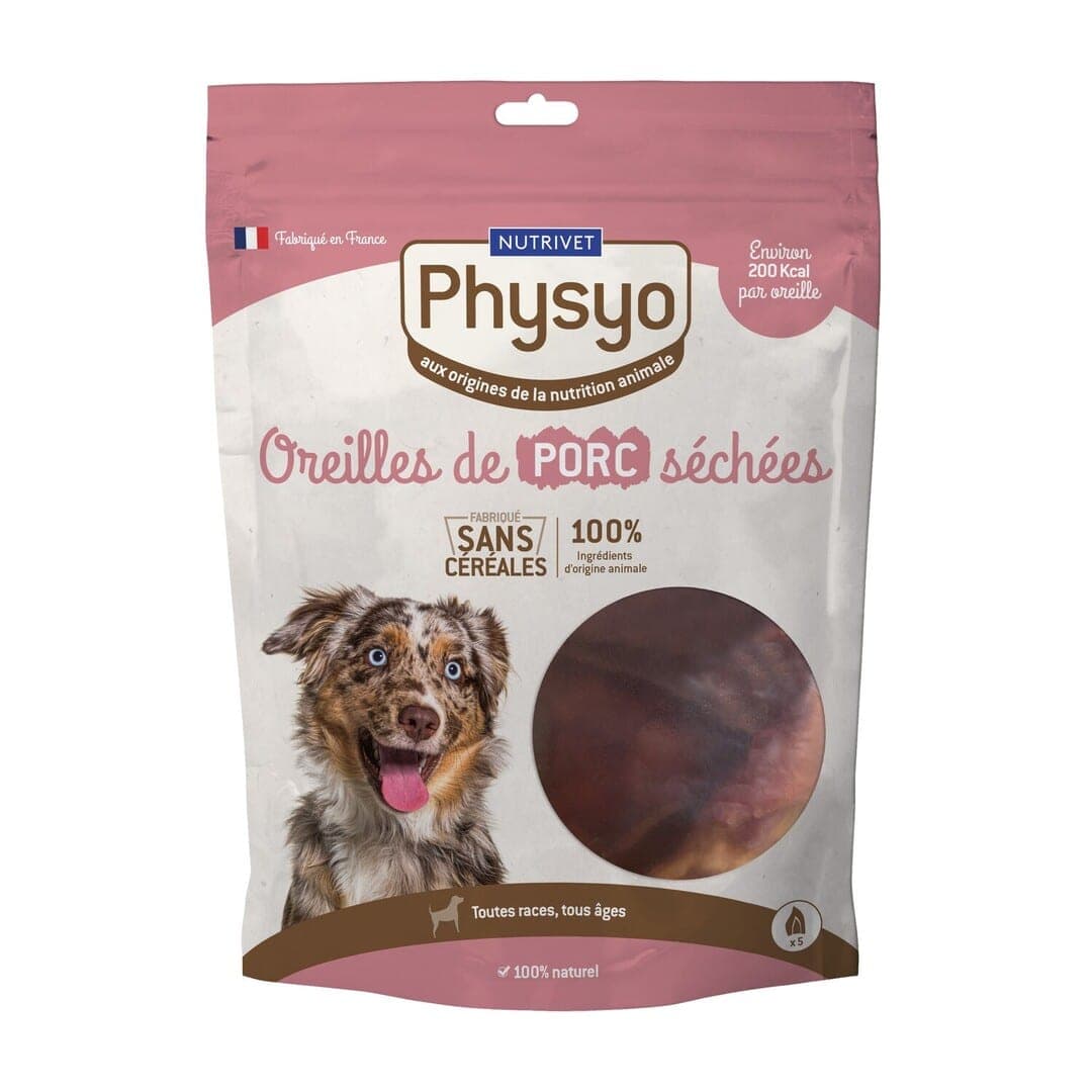 Oreilles de porc séchées pour chiens