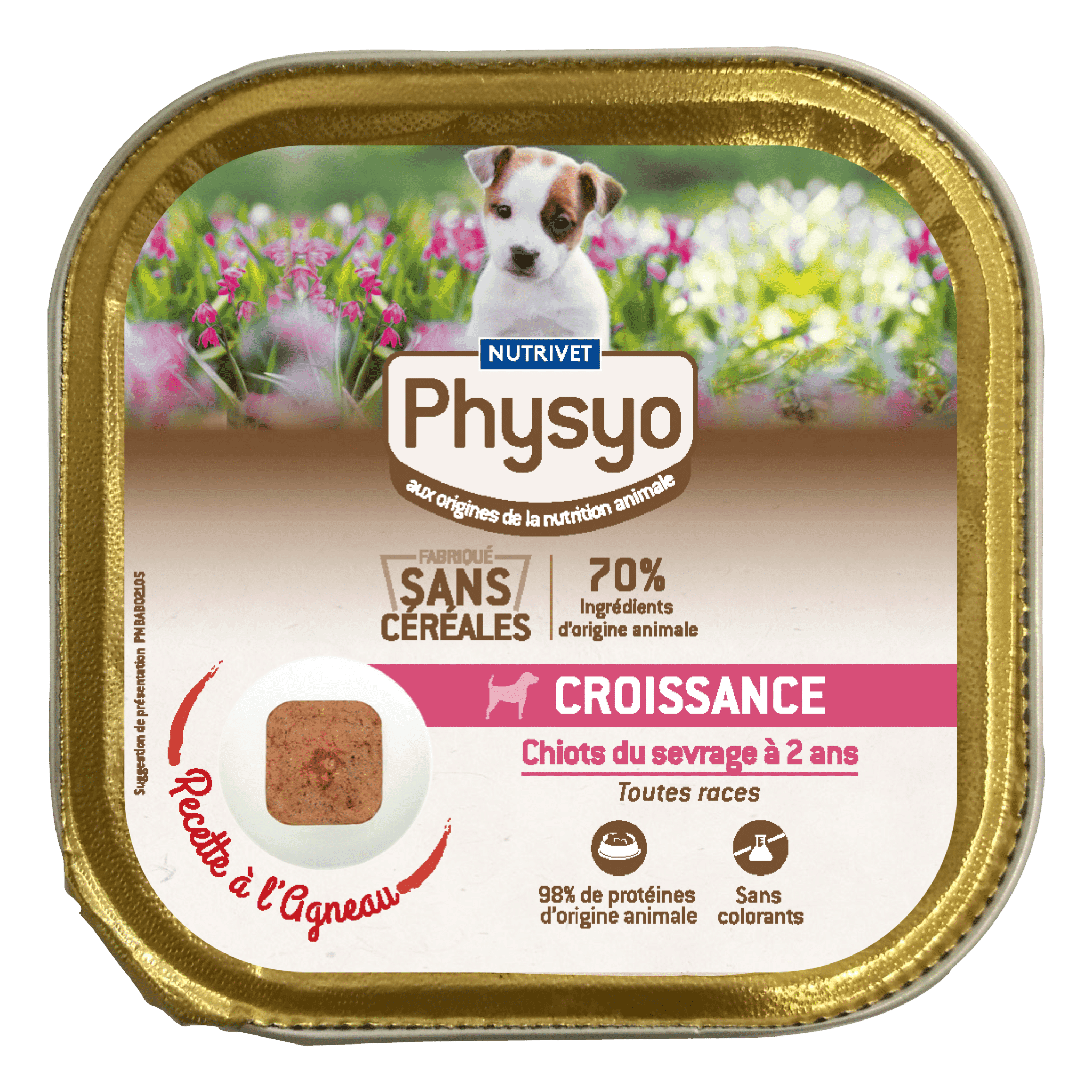 Terrine chien croissance à l’agneau