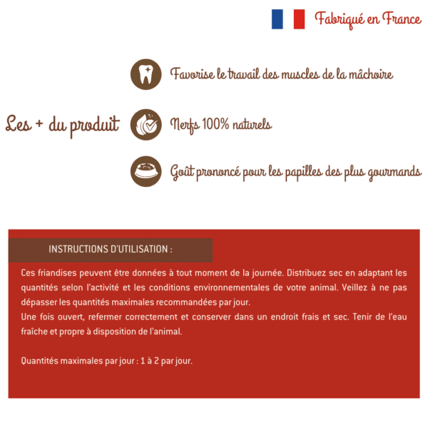 Nerfs de bœuf séchés pour chiens – Image 3